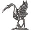 Crane statuette, grey