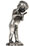 Statuetta - putto con flauto, grigio