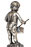 Statuetta - putto con tamburo, Metallo (Peltro)