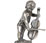 Statuetta - putto con viola, grigio