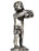 Statuette - Putte Trompetenspieler, Grau