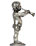 Statuetta - putto con tromba, Metallo (Peltro)