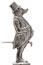 Statuette - Shwein, Zinn / Britannia Metal