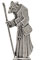 Wolf with habit statuette, grey
