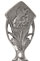 Estatuilla - jabalí con el cono del pino, gris