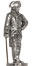 Miniatura - Federico el Grande con cetro bastón, gris