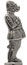 Police dog statuette, Pewter / Britannia Metal