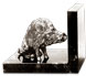 Bookend - boar, grey and black