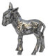Metall Skulptur - Esel   cm 12,5x15
