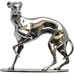 statuette - greyhound on pewter base   cm 14x7x h 12