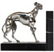 Bookend - greyhound, grey and black