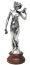 statuetta - donna con lettera   cm 7,5x18