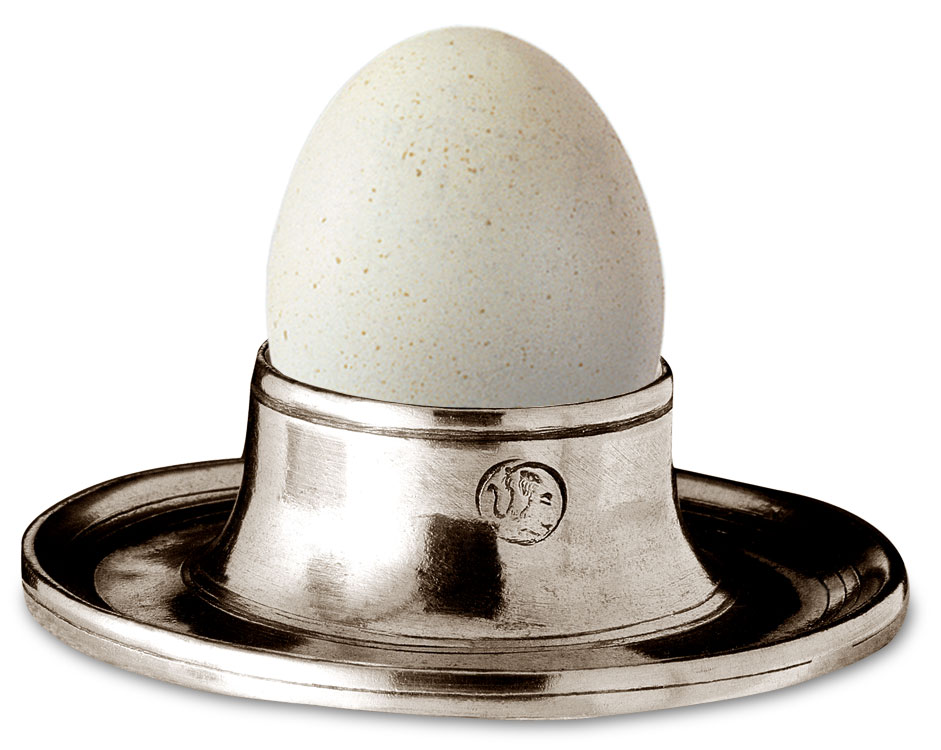 Porta uovo alla coque, grigio, Metallo (Peltro), cm Ø 9,5 by Cosi  Tabellini.