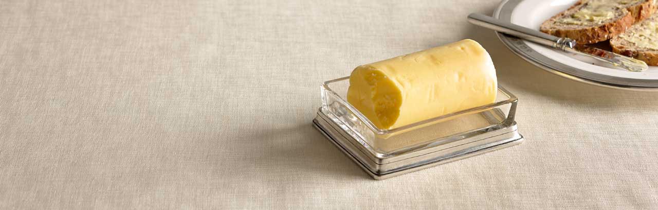 Butterteller, Butterschale hergestellt in Italien