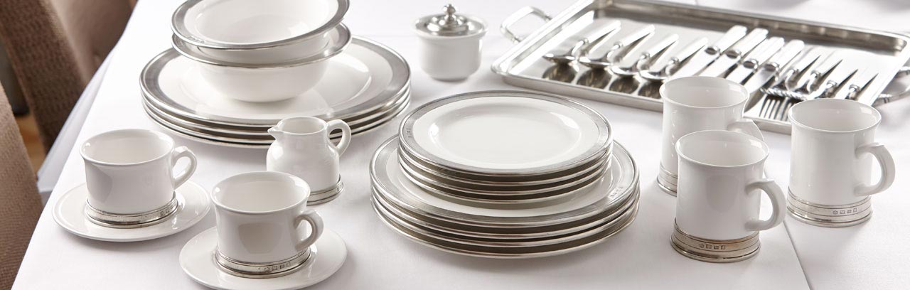 dish sets, dinner plates made in Italy