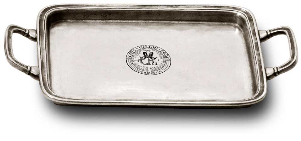 personalized rectangular handles tray